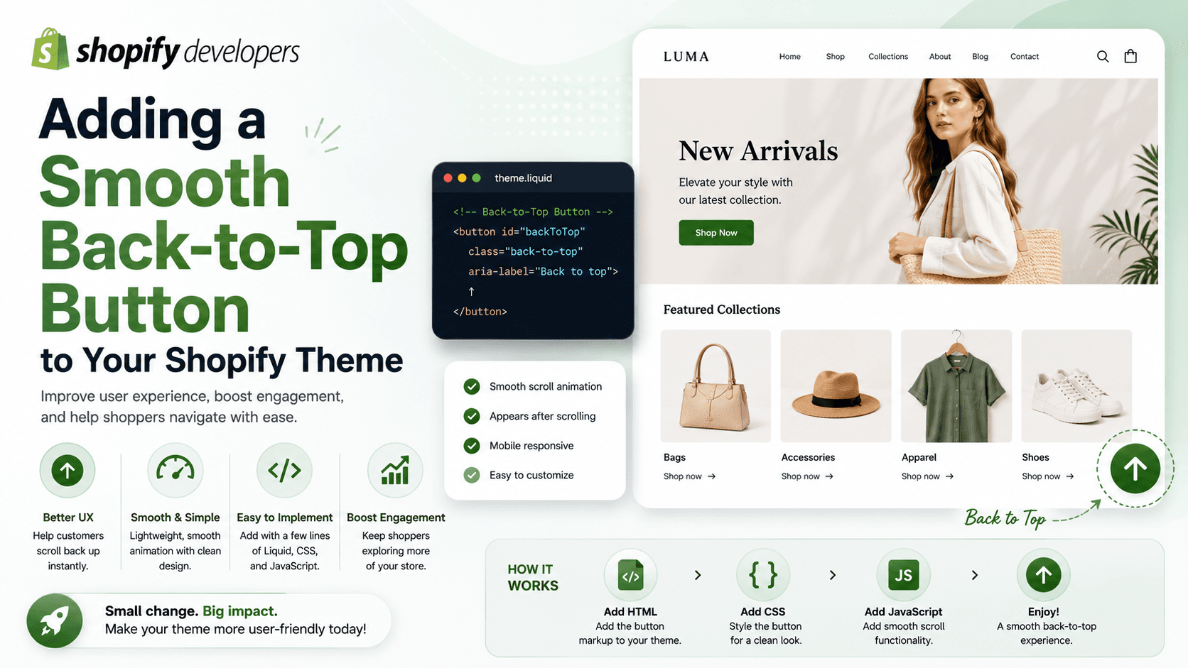 Adding a Smooth Back-to-Top Button to Your Shopify Theme