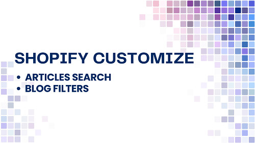 Blog Filter & Articles Search