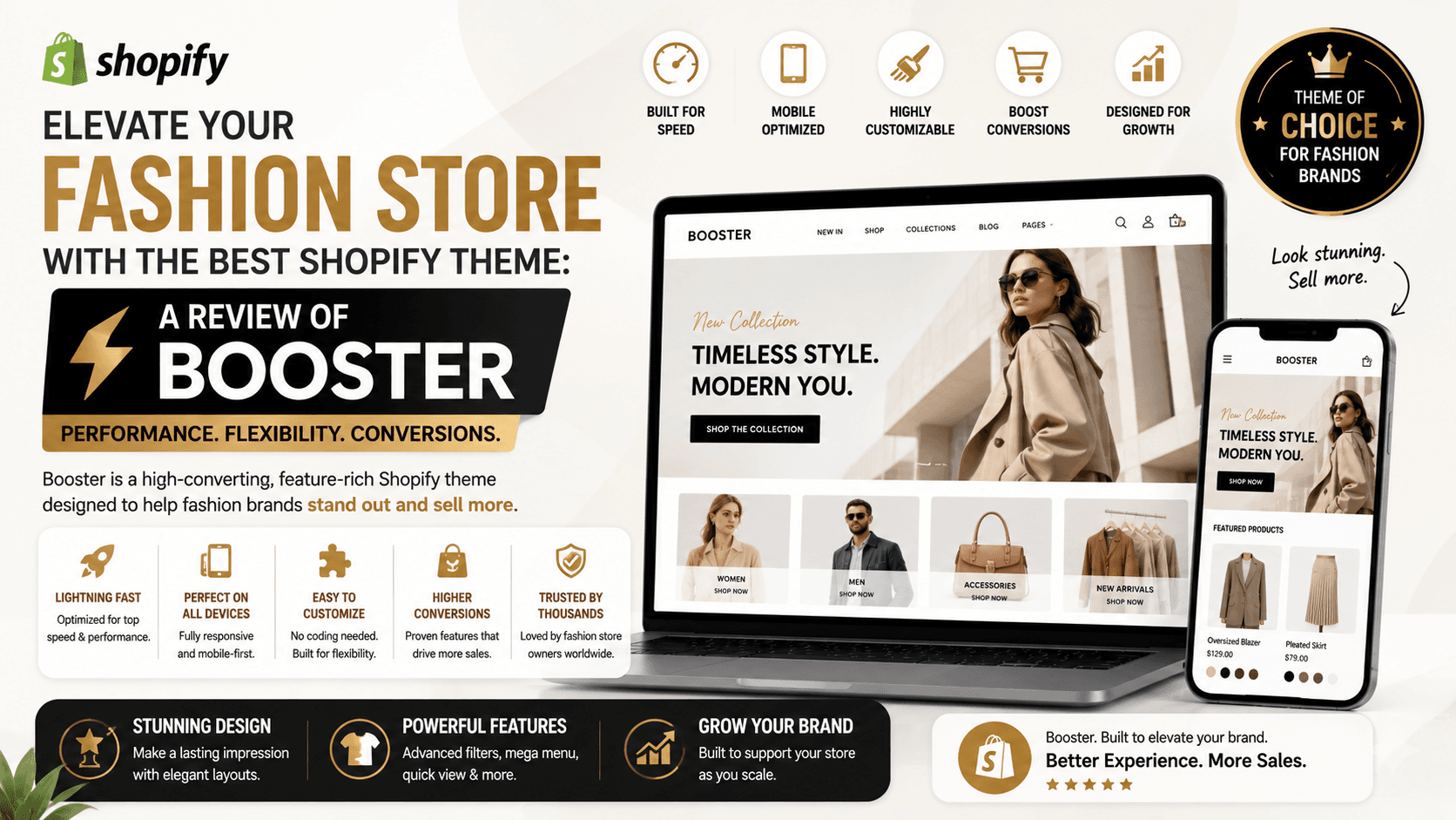 Elevate Your Fashion Store with the Best Shopify Theme: A Review of Booster