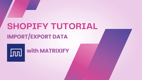 Import/Export data with MATRIXIFY