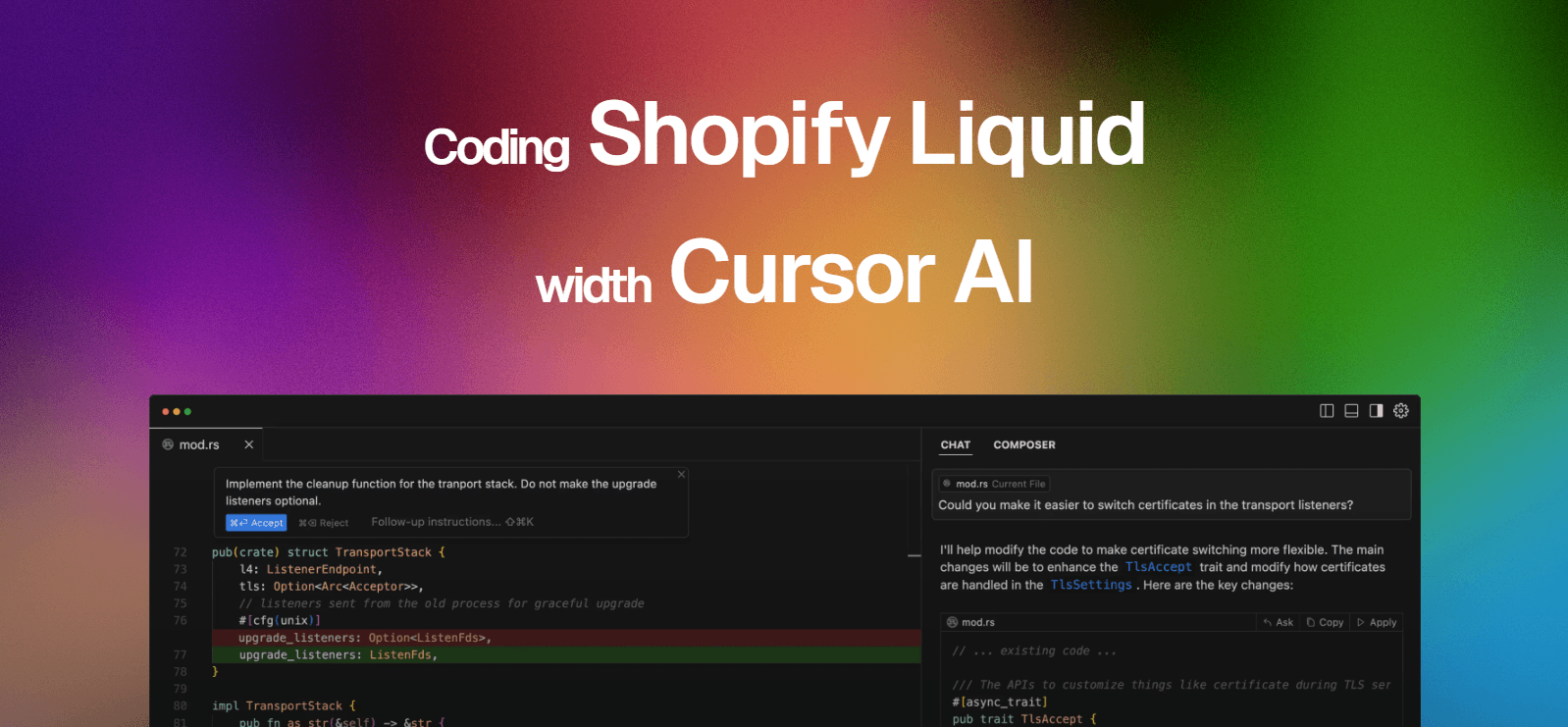 Benefits of Coding Shopify Liquid with Cursor AI