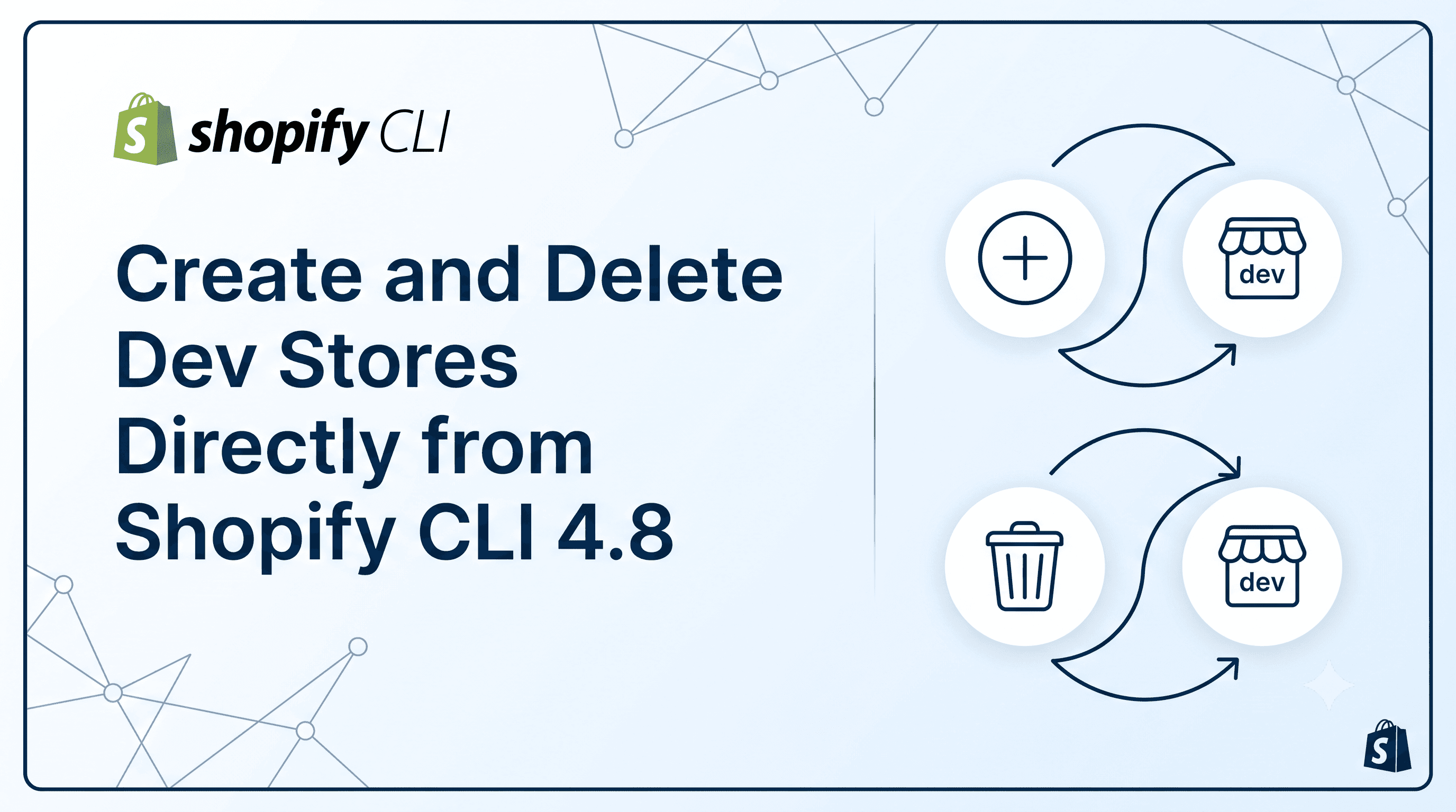Create and Delete Dev Stores Directly from Shopify CLI 4.8