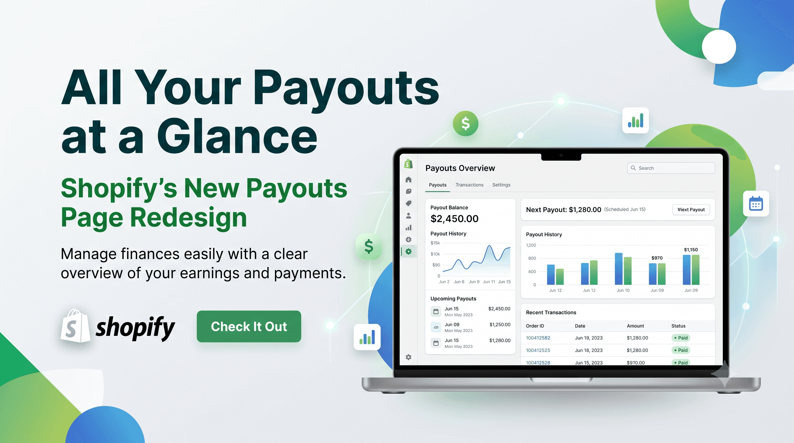 All Your Payouts at a Glance: Shopify’s New Payouts Page Redesign