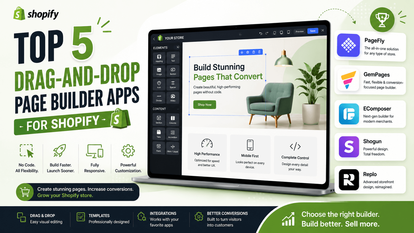 Top 5 Drag-and-Drop Page Builder Apps for Shopify